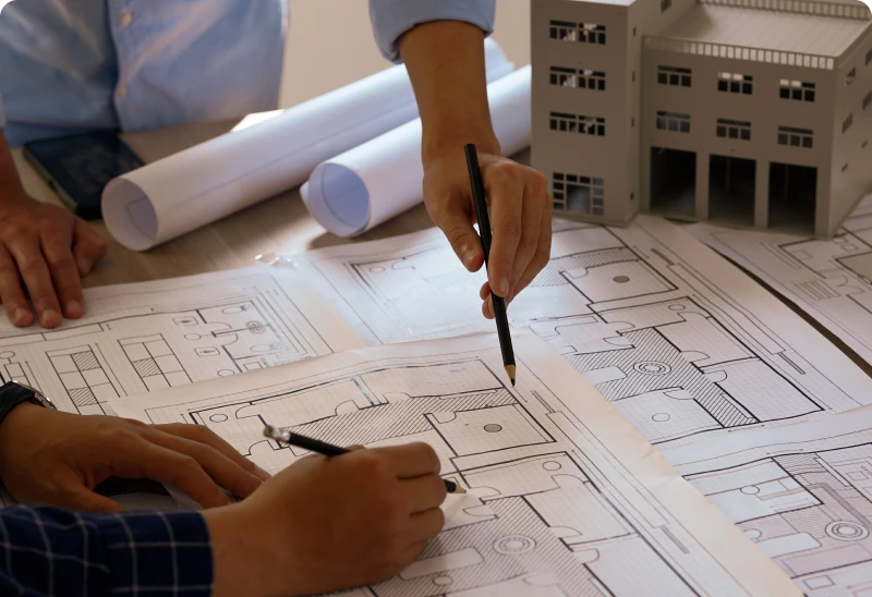 Collaborative architectural planning session